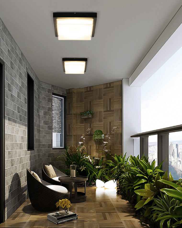 Outdoor Ceiling Light - Square Glow