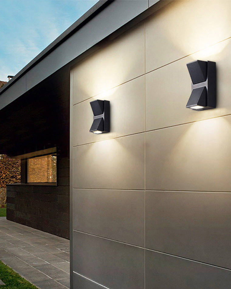 Applique Murale Extérieure Up & Down Noire – Éclairage Directionnel et Moderne