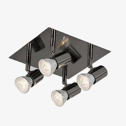 Plafonnier LED Chromé à Spots Orientables - Éclat Moderne-1