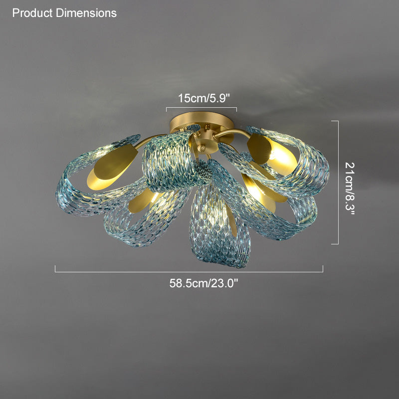 Peacock Artistic Glass Chandelier