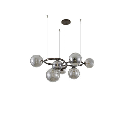 Lustre Boules de Verre Colorées