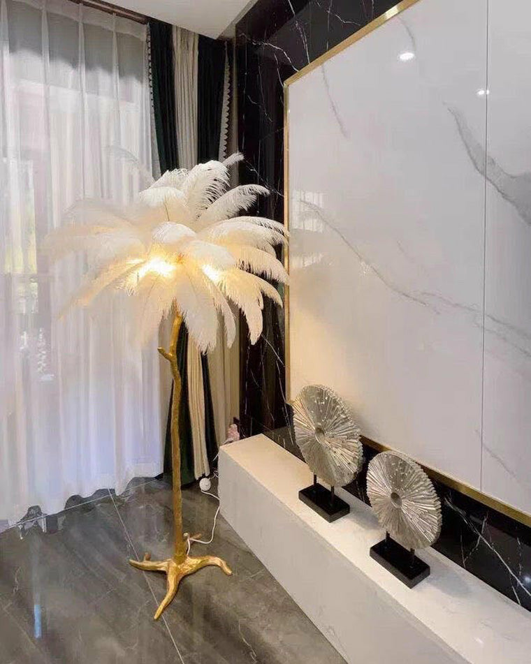 "Feather Oasis" Floor Lamp