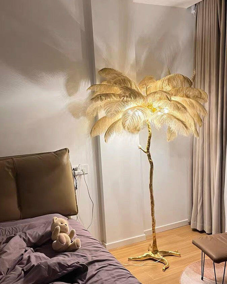 "Feather Oasis" Floor Lamp