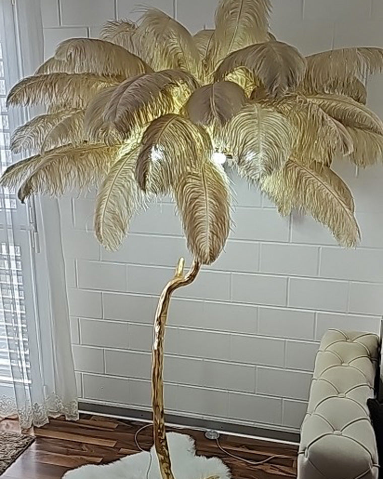 "Feather Oasis" Floor Lamp