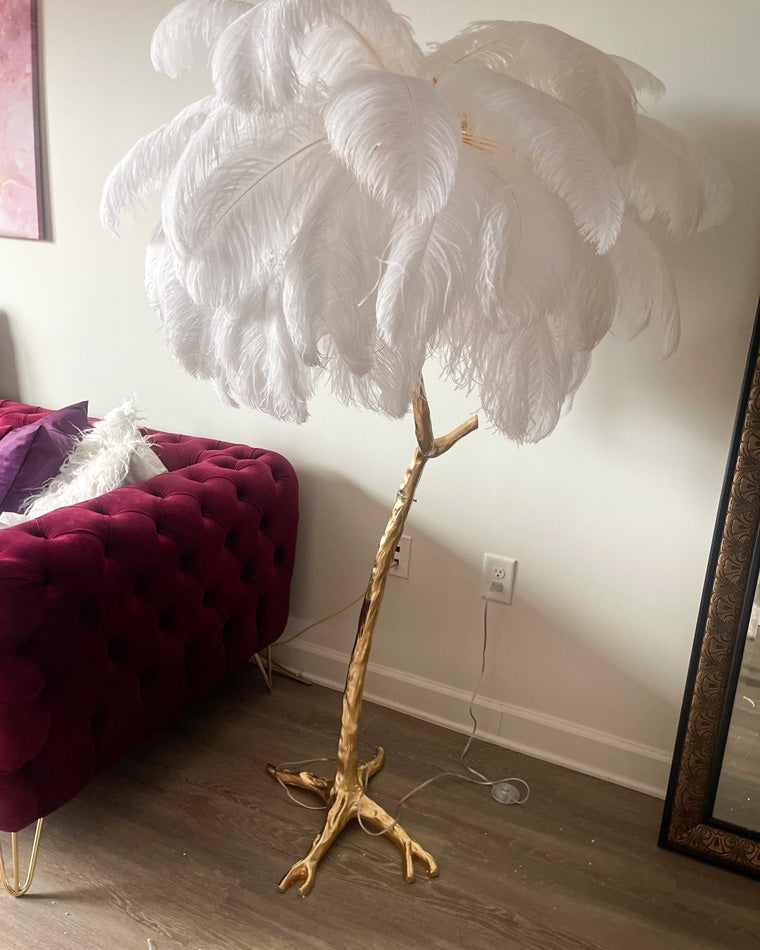 "Feather Oasis" Floor Lamp