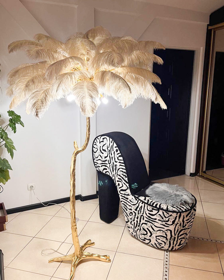 "Feather Oasis" Floor Lamp