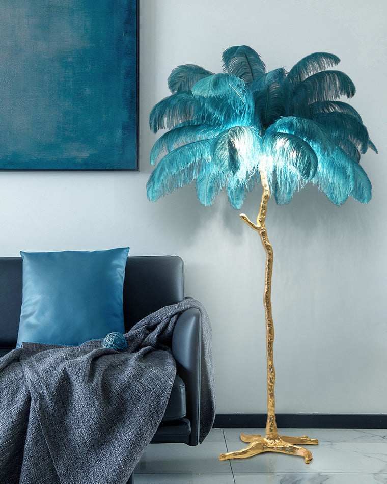 "Feather Oasis" Floor Lamp