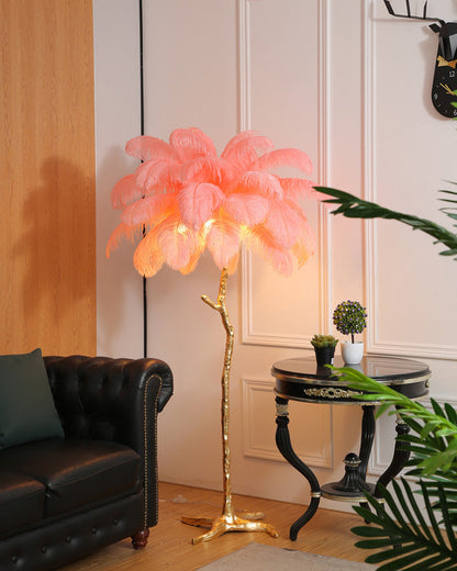 "Feather Oasis" Floor Lamp