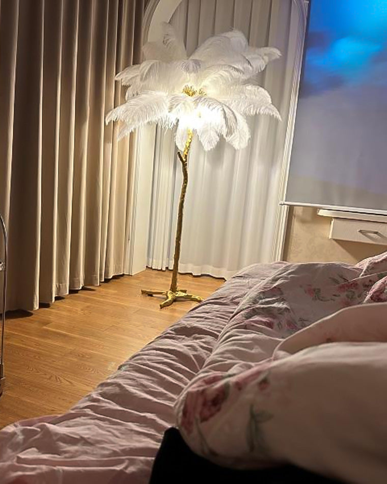 "Feather Oasis" Floor Lamp