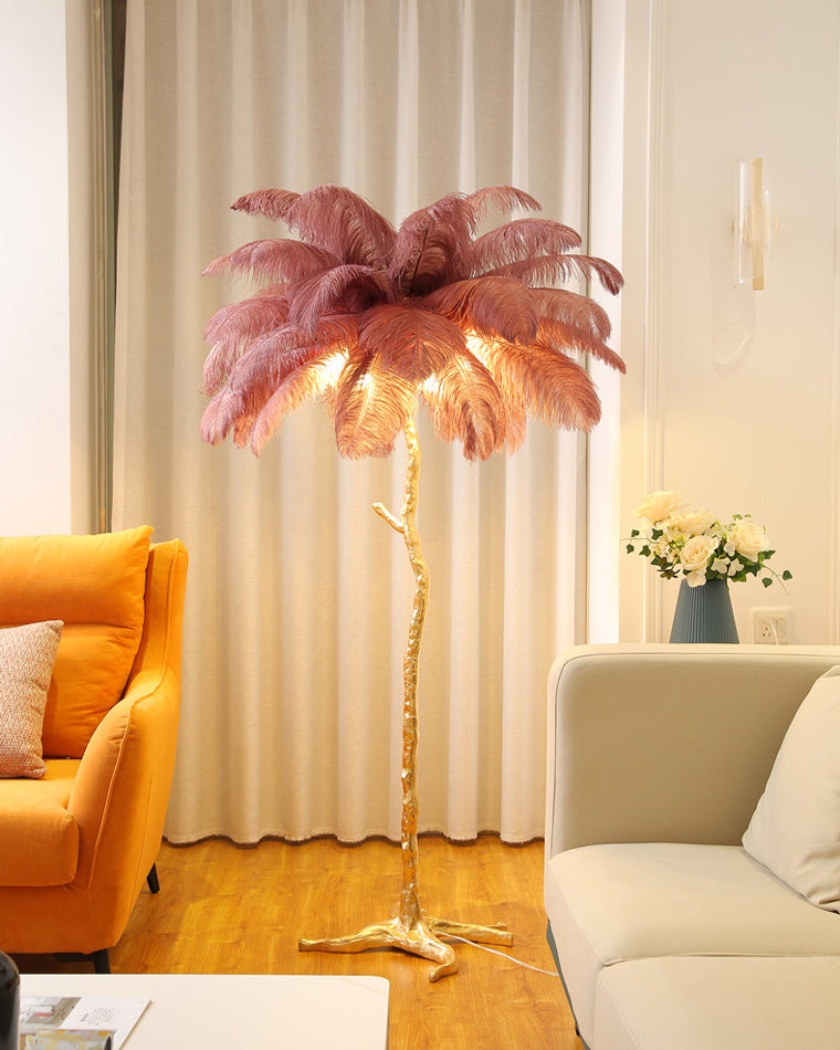 "Feather Oasis" Floor Lamp