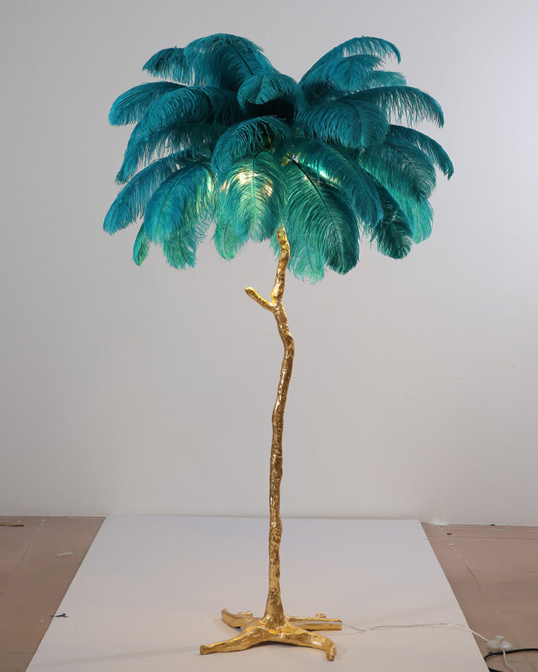 "Feather Oasis" Floor Lamp