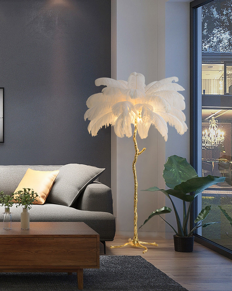 "Feather Oasis" Floor Lamp
