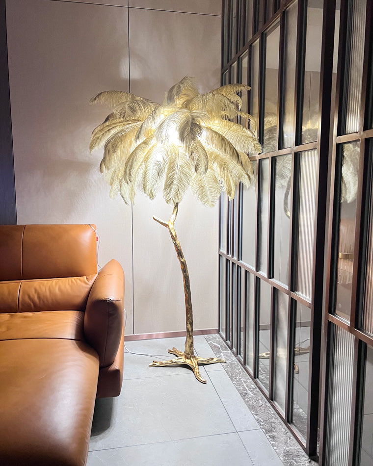 "Feather Oasis" Floor Lamp