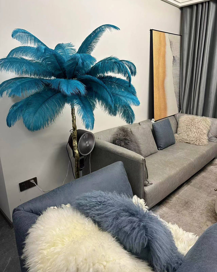 "Feather Oasis" Floor Lamp