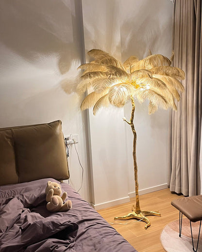 "Feather Oasis" Floor Lamp