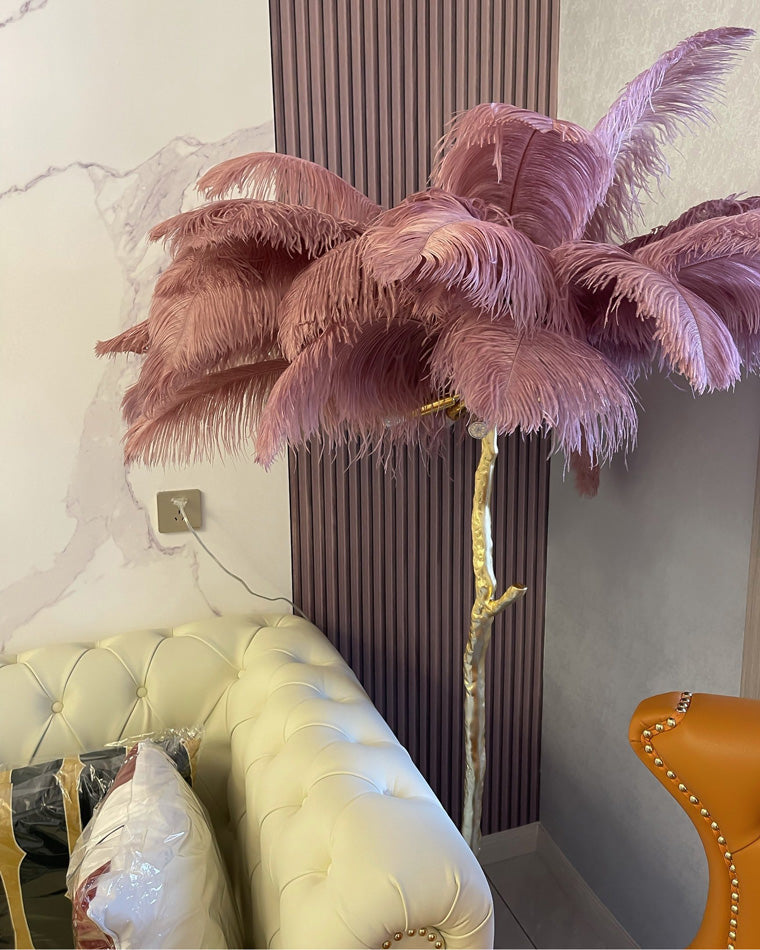 "Feather Oasis" Floor Lamp