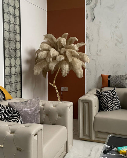 "Feather Oasis" Floor Lamp