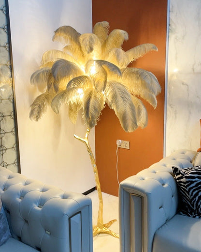 "Feather Oasis" Floor Lamp