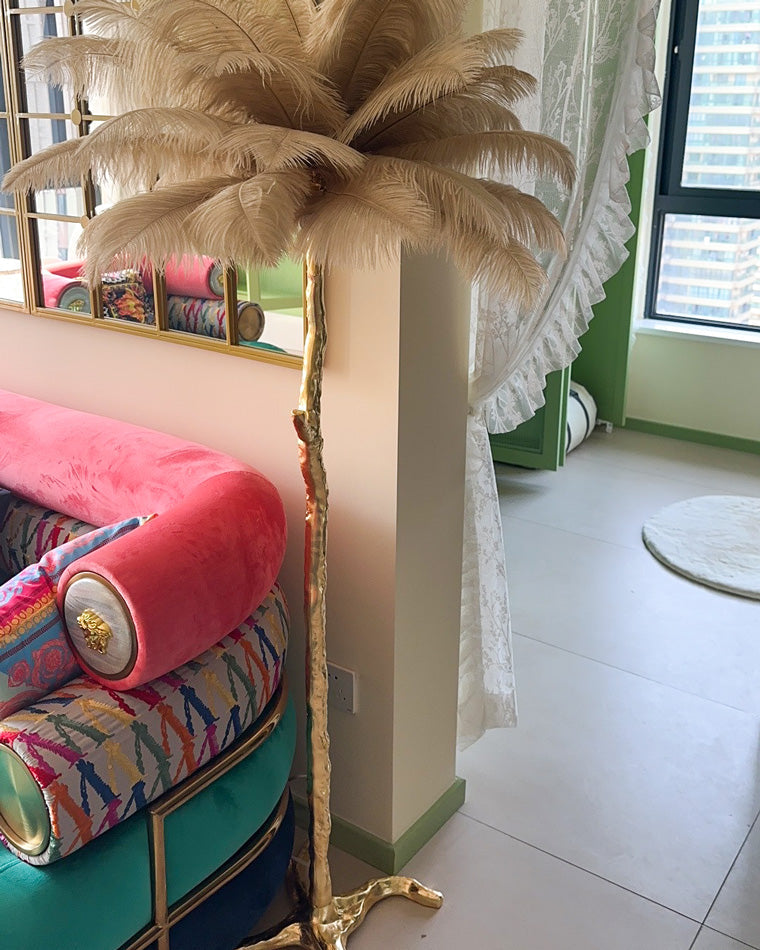 "Feather Oasis" Floor Lamp