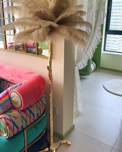 "Feather Oasis" Floor Lamp