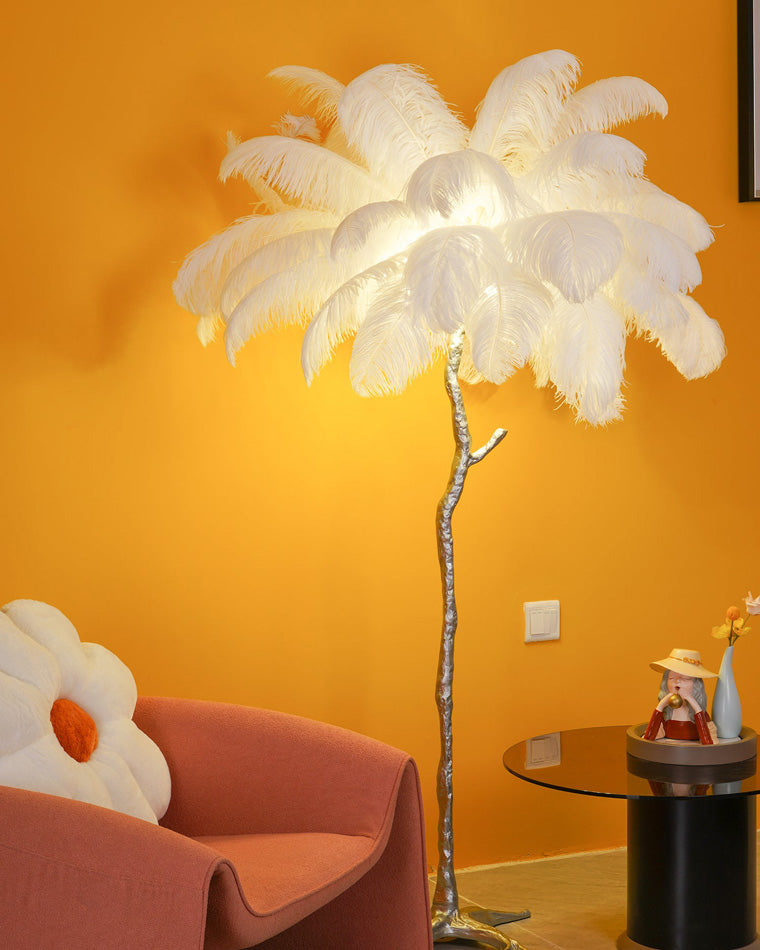"Feather Oasis" Floor Lamp