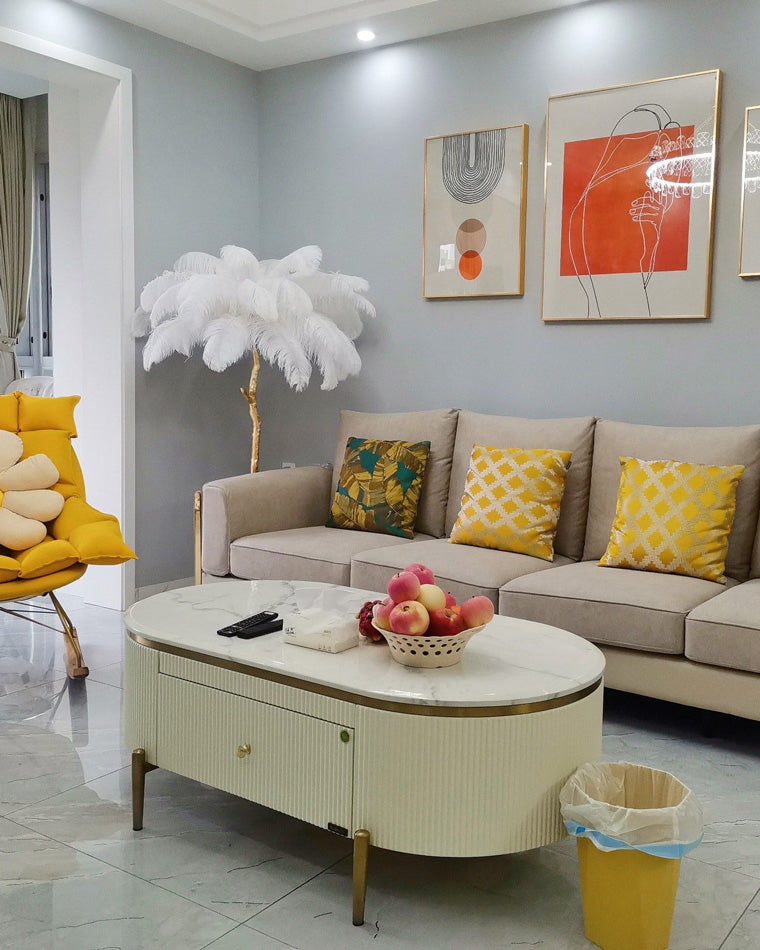 "Feather Oasis" Floor Lamp