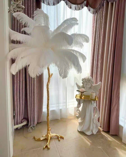 "Feather Oasis" Floor Lamp