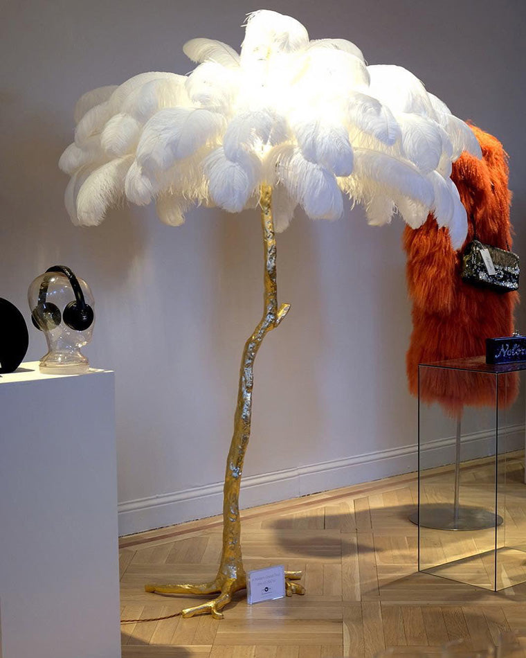 "Feather Oasis" Floor Lamp