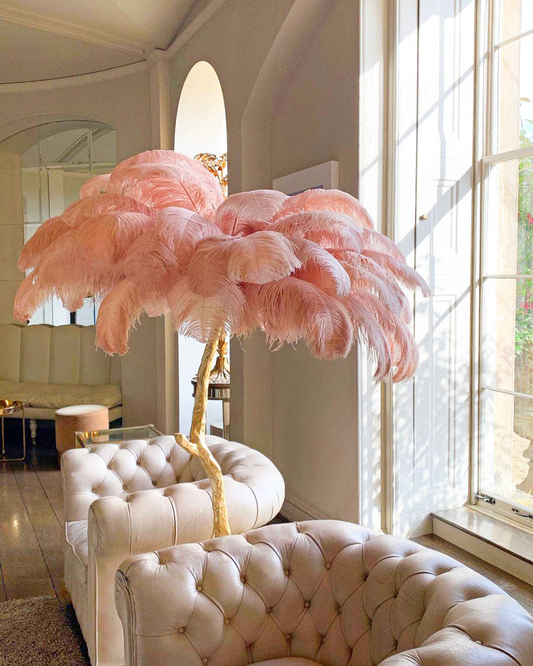 "Feather Oasis" Floor Lamp