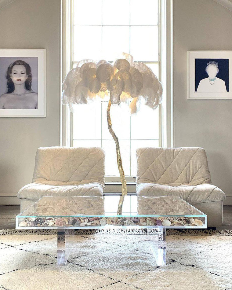 "Feather Oasis" Floor Lamp