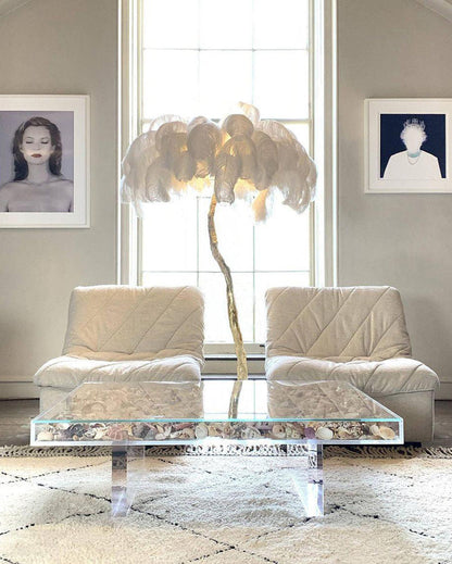 "Feather Oasis" Floor Lamp