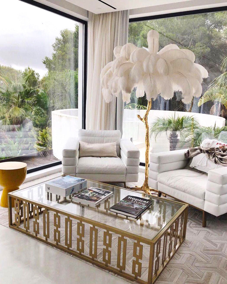 "Feather Oasis" Floor Lamp