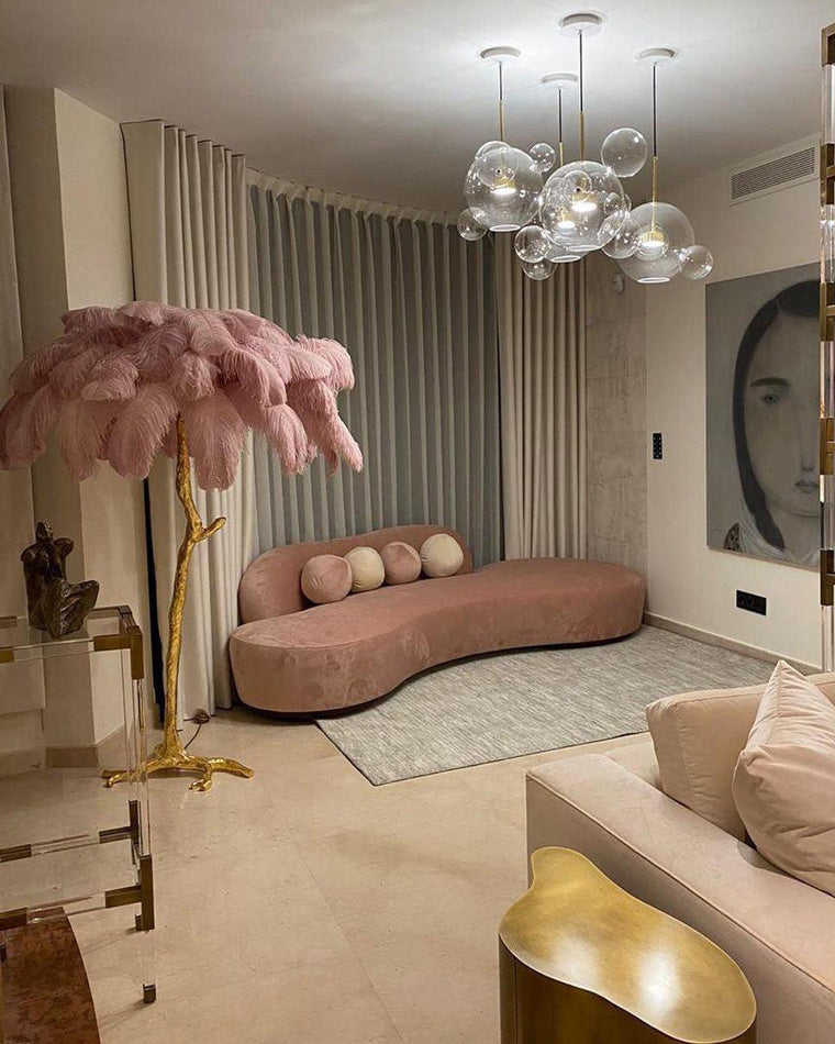 "Feather Oasis" Floor Lamp