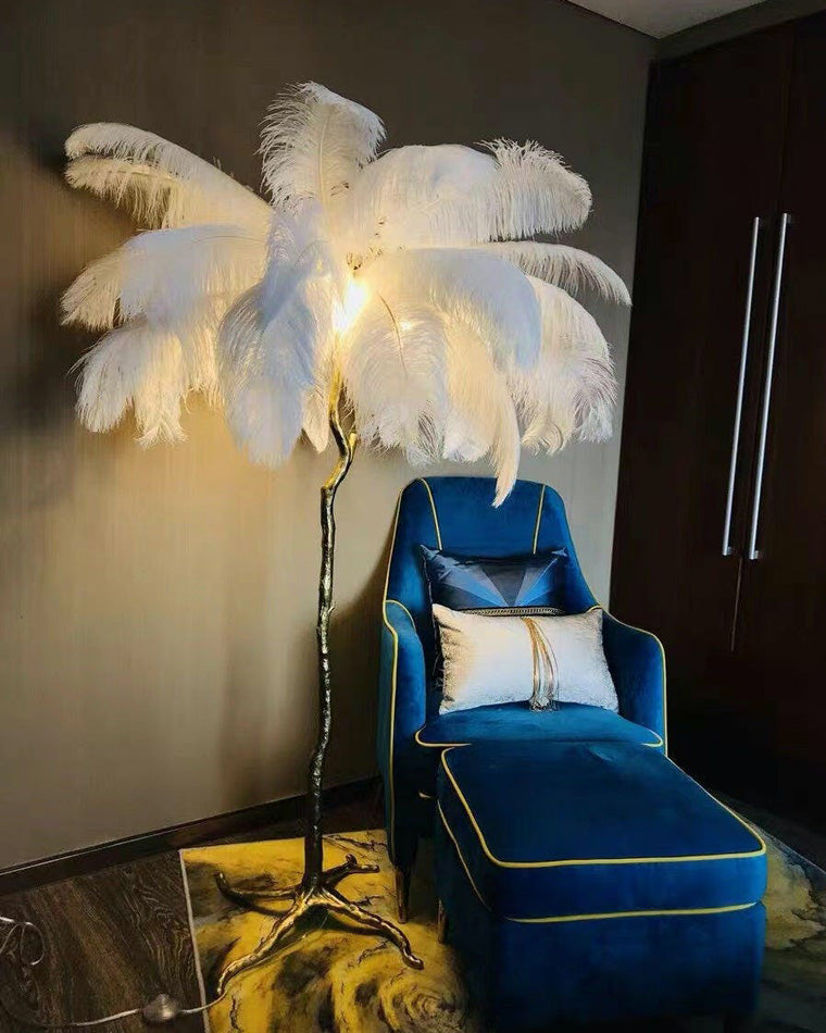 "Feather Oasis" Floor Lamp