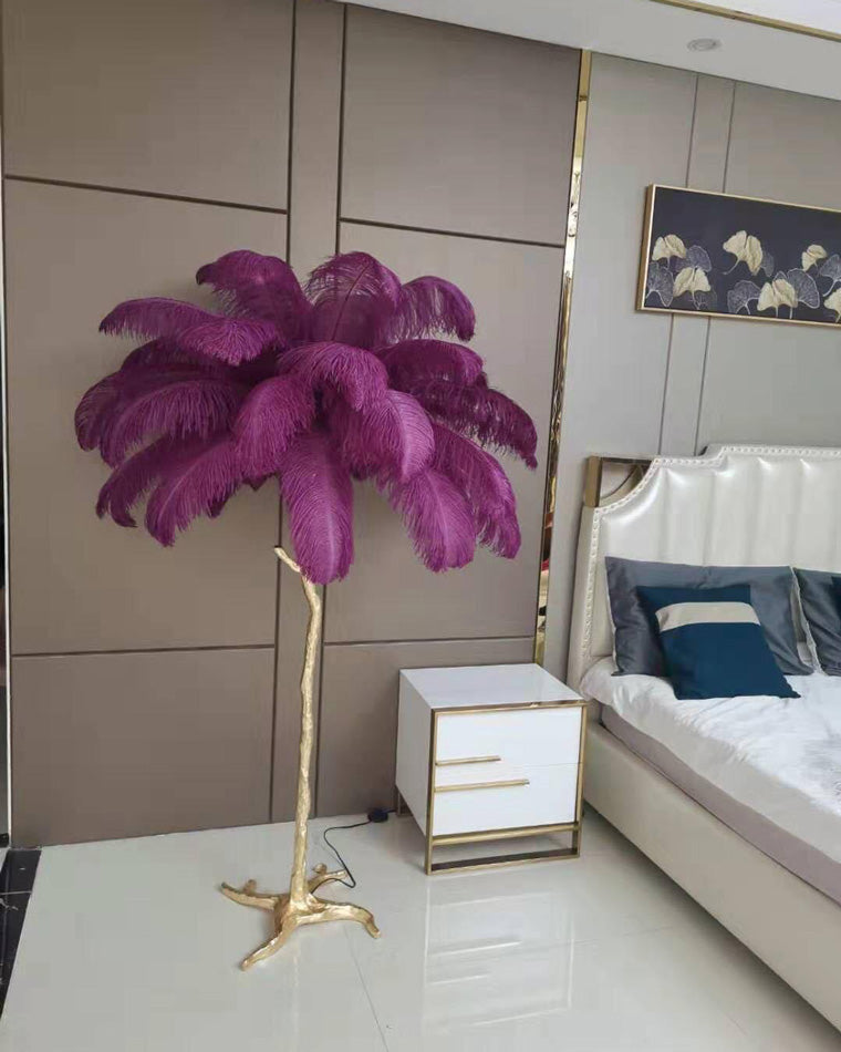 "Feather Oasis" Floor Lamp