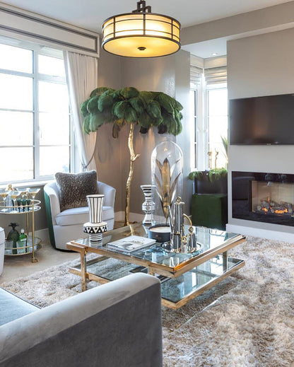 "Feather Oasis" Floor Lamp