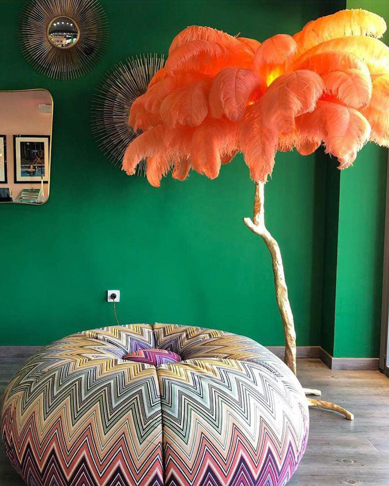 "Feather Oasis" Floor Lamp