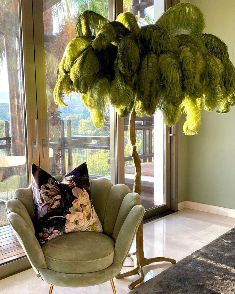 "Feather Oasis" Floor Lamp