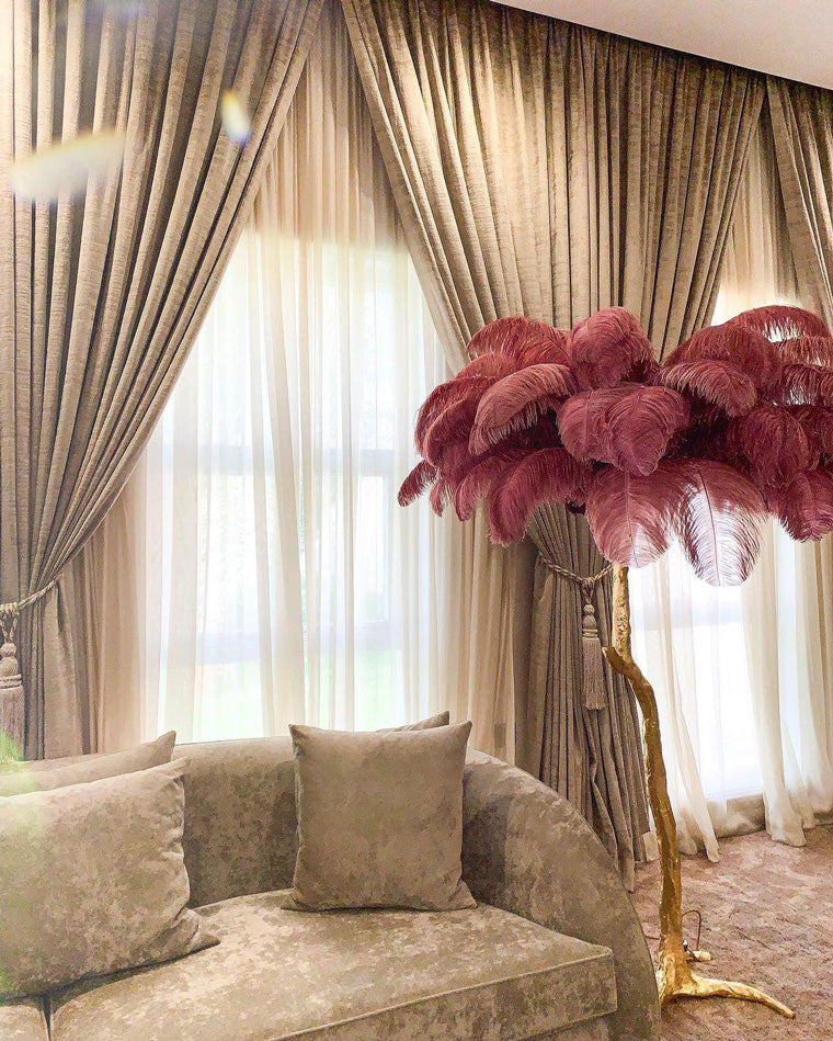 "Feather Oasis" Floor Lamp
