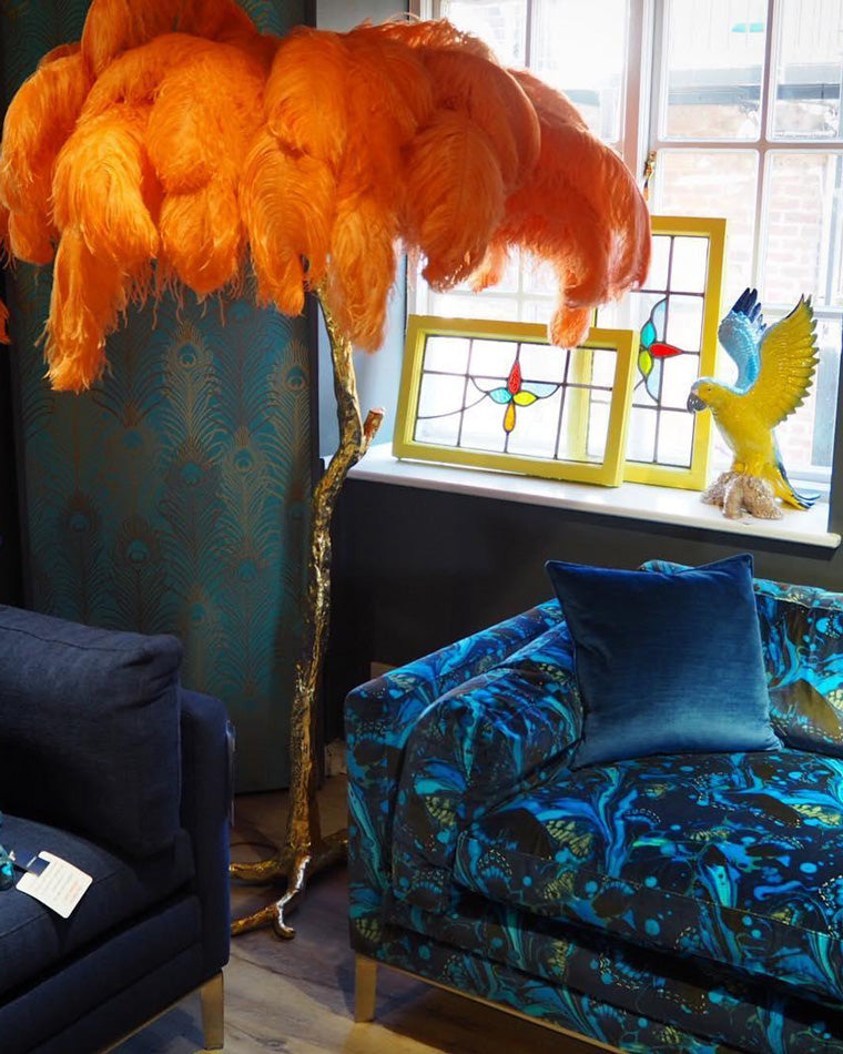 "Feather Oasis" Floor Lamp