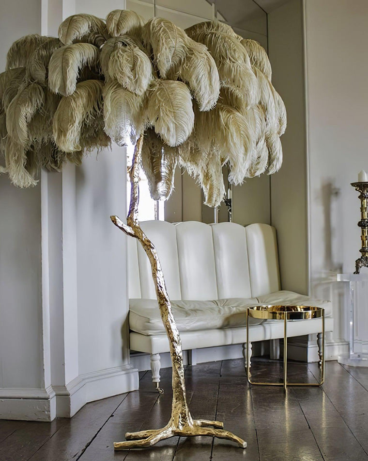 "Feather Oasis" Floor Lamp
