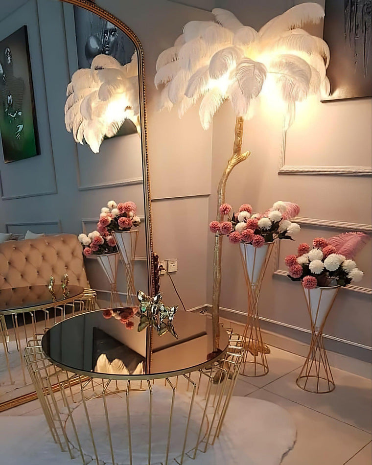 "Feather Oasis" Floor Lamp