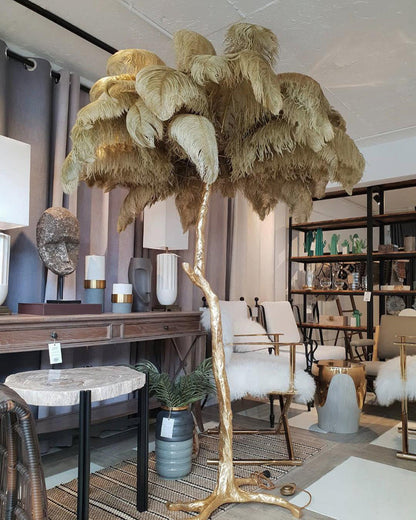 "Feather Oasis" Floor Lamp