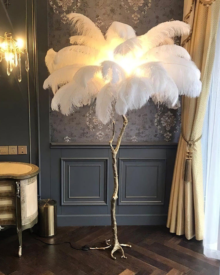 "Feather Oasis" Floor Lamp