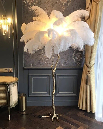 "Feather Oasis" Floor Lamp