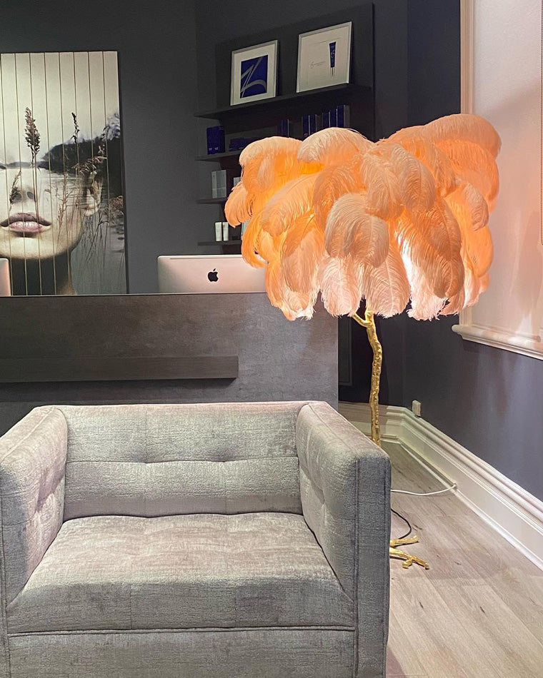 "Feather Oasis" Floor Lamp