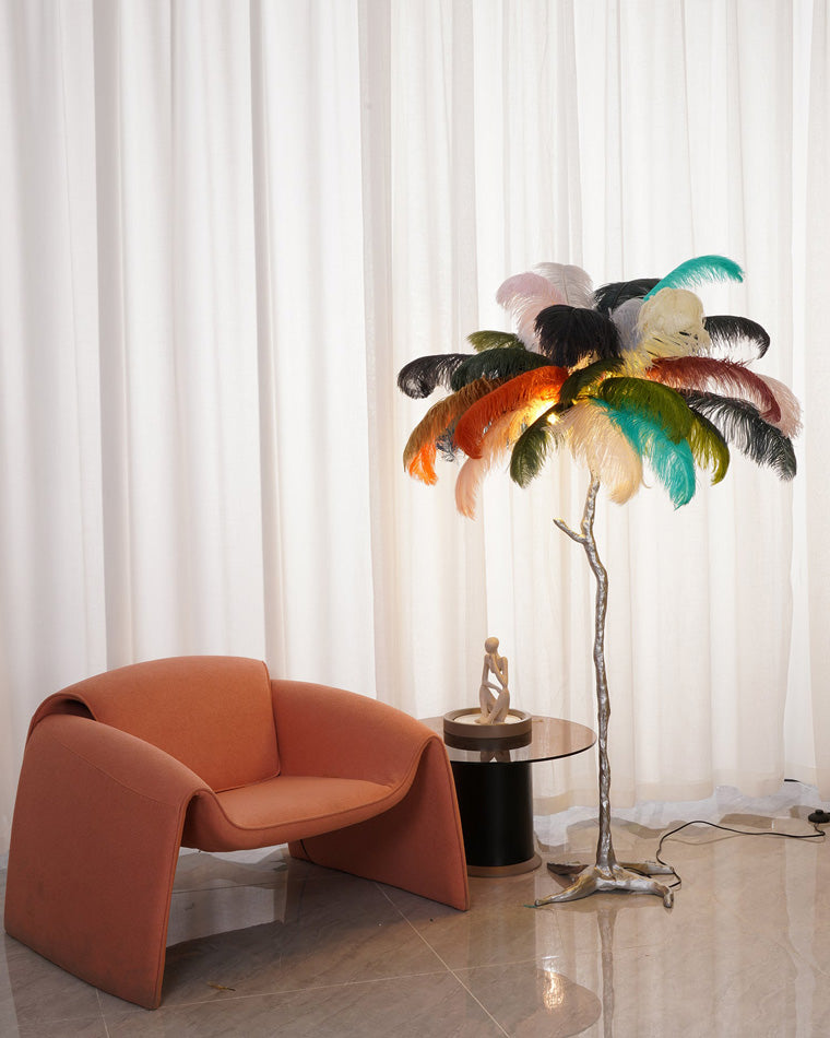 "Feather Oasis" Floor Lamp