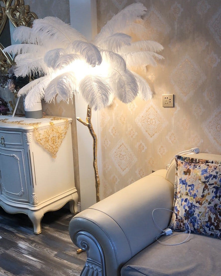 "Feather Oasis" Floor Lamp