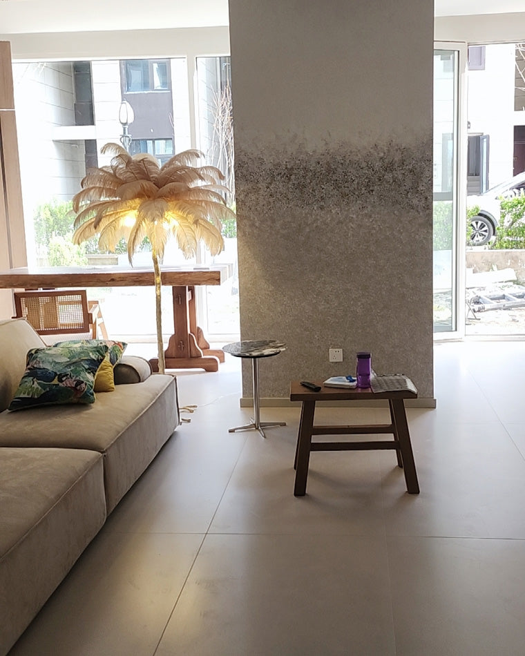 "Feather Oasis" Floor Lamp