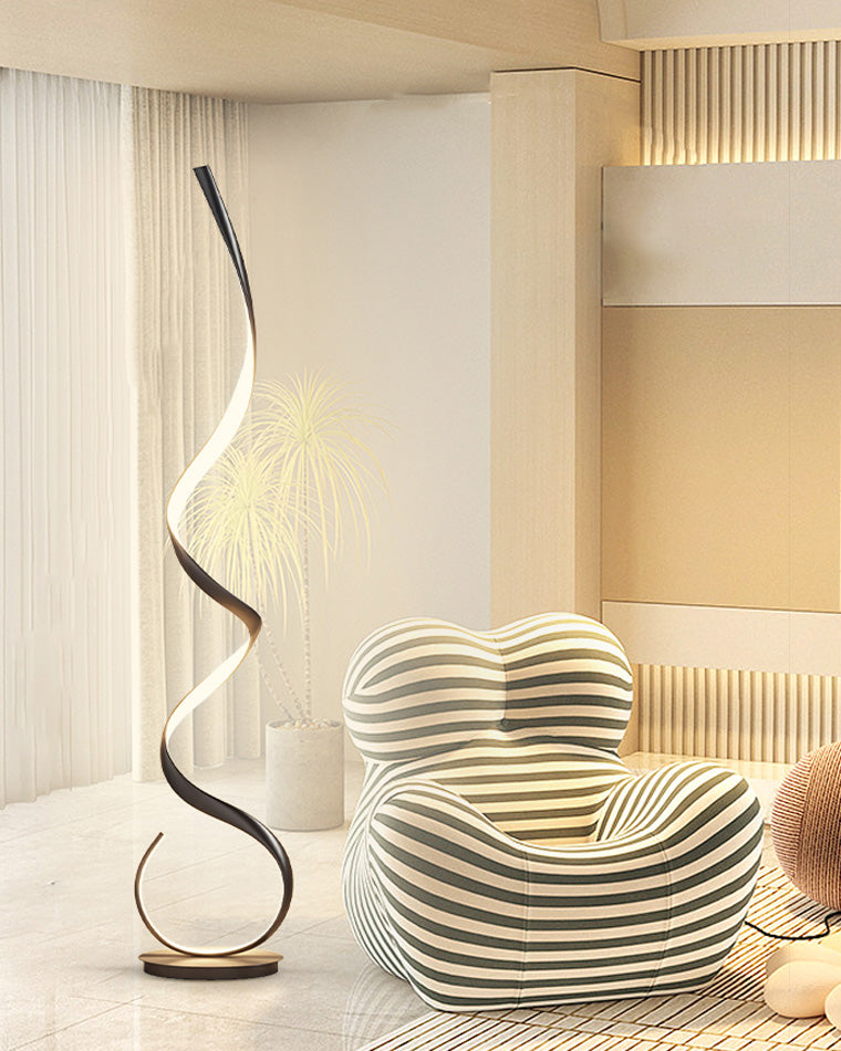 Modern LED Spiral Floor Lamp